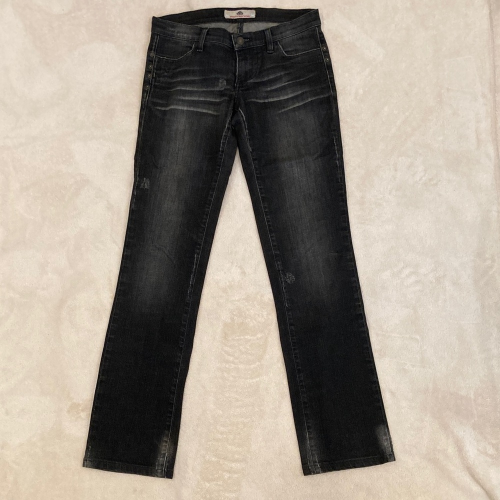 Women's Low rise - Straight-Leg Jeans in Washed Black